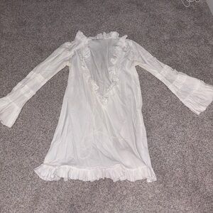 White beach cover up